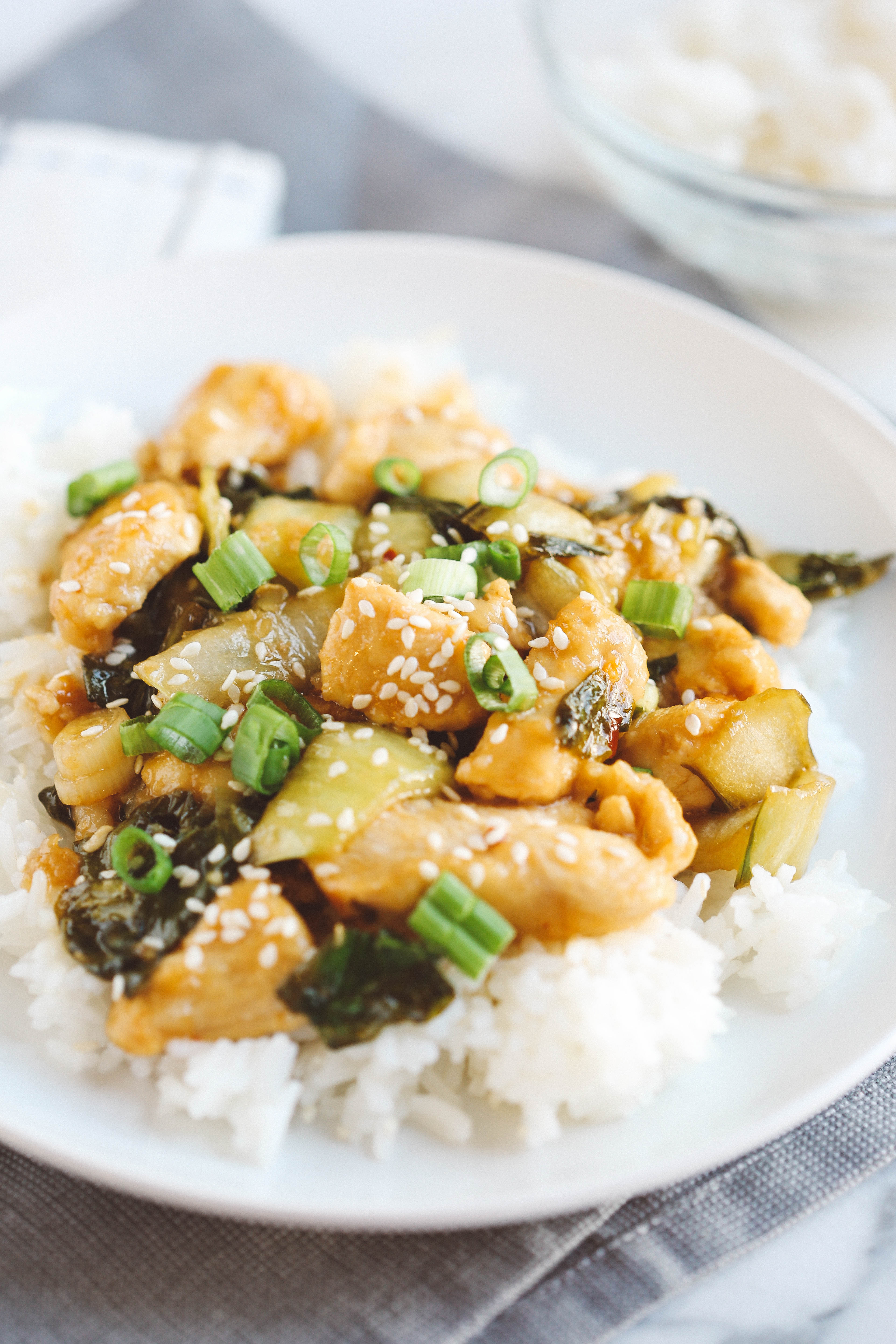 Skip the take-out and make this EASY Sesame Chicken! The perfect weeknight comfort meal made with all fresh ingredients in under 30 minutes!