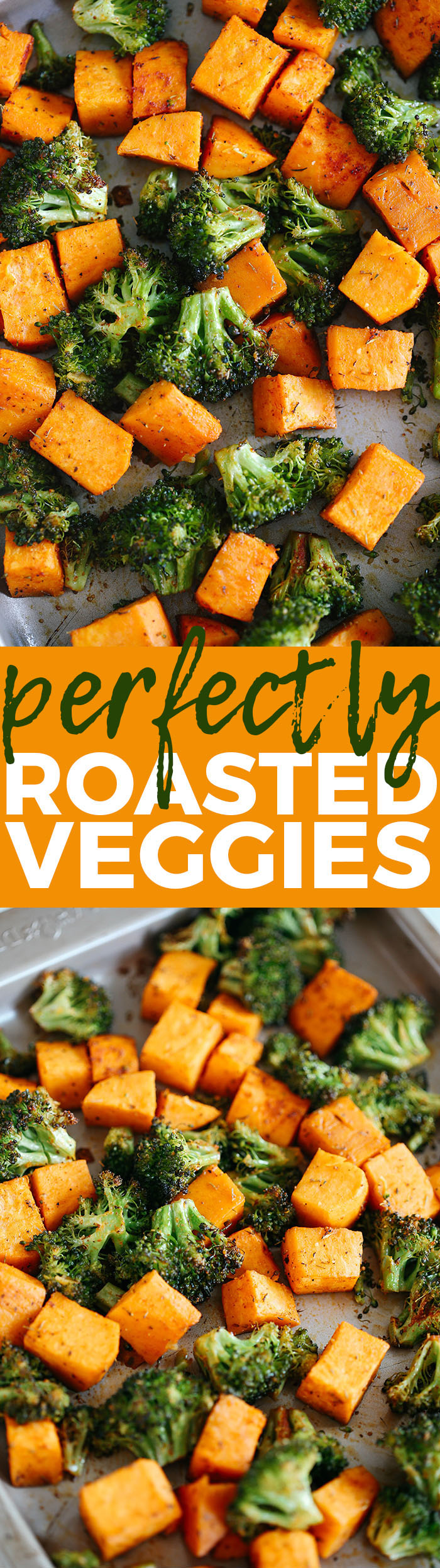 These Perfectly Roasted Broccoli and Sweet Potatoes make a delicious healthy side dish and are seasoned to perfection!