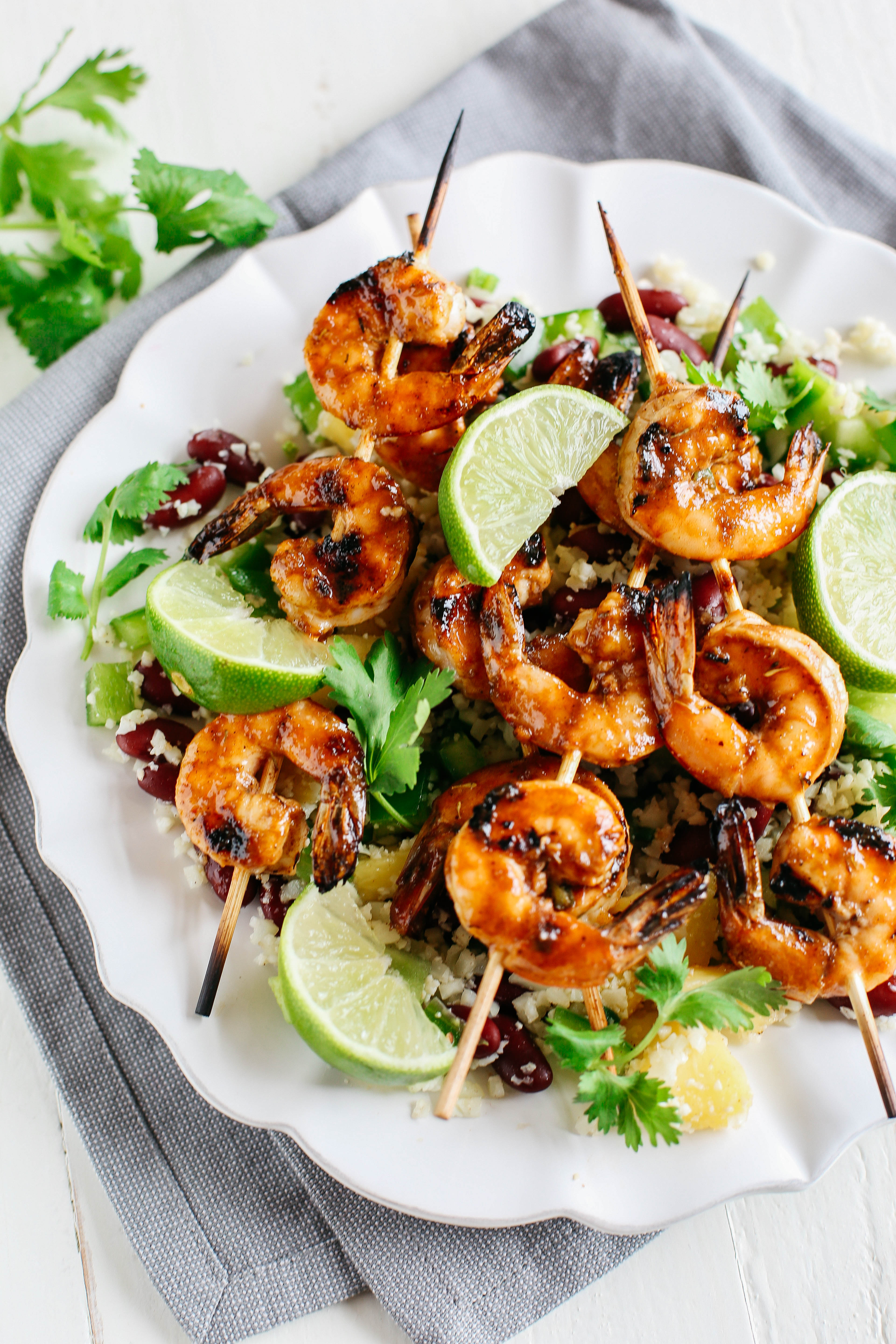 This Caribbean Jerk Shrimp with Cauliflower Rice is super flavorful, deliciously filling and perfect for weekly meal prep!