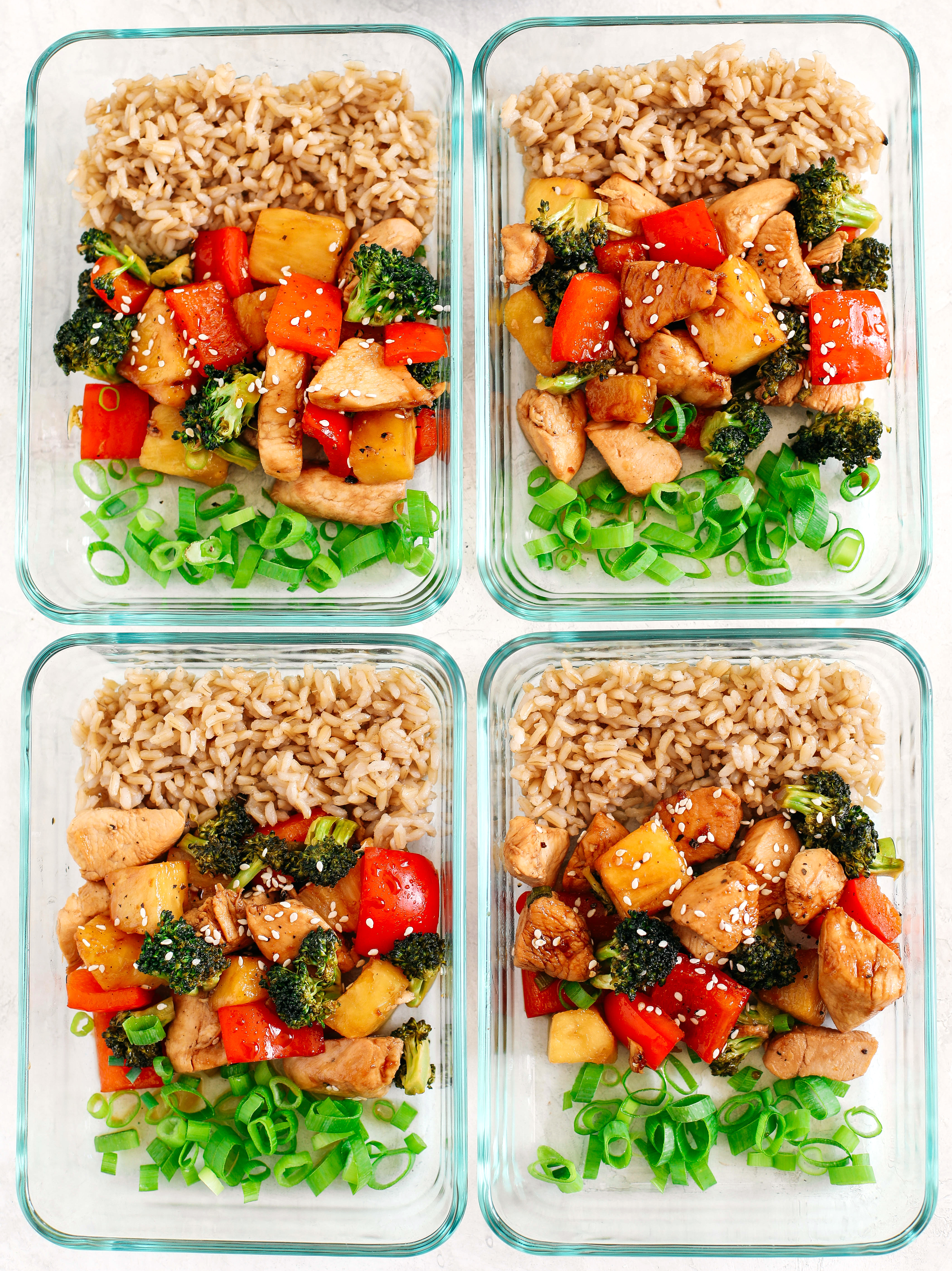 This EASY 20 minute One Pan Pineapple Teriyaki Chicken is the perfect weeknight meal that is healthy, loaded with flavor and perfect for your weekly meal prep!