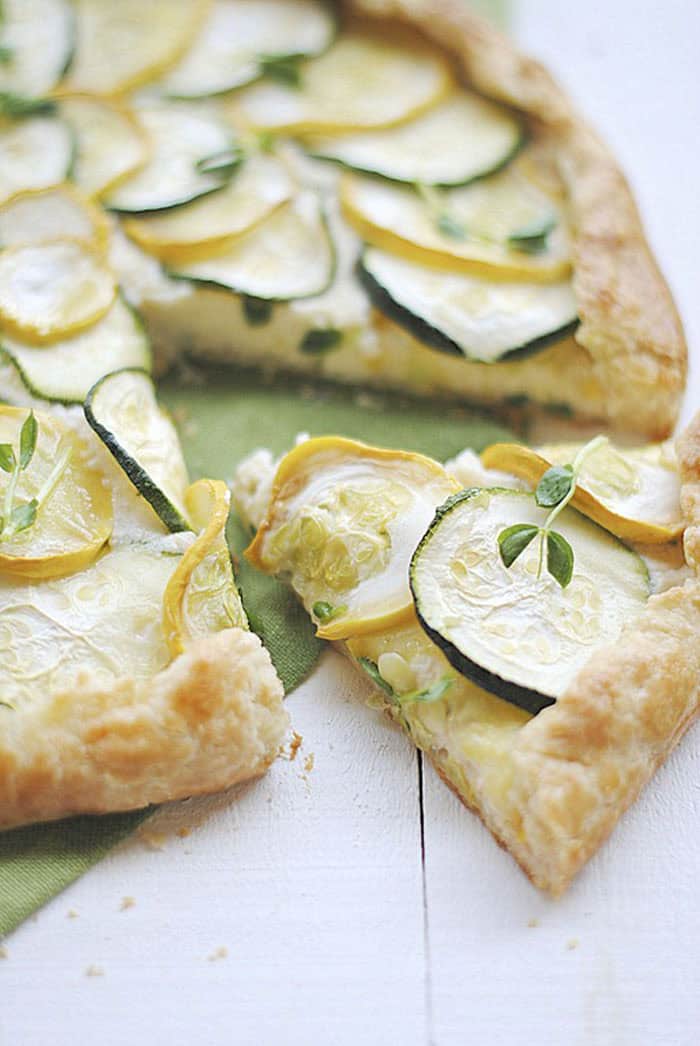Zucchini, Squash & Ricotta Galette