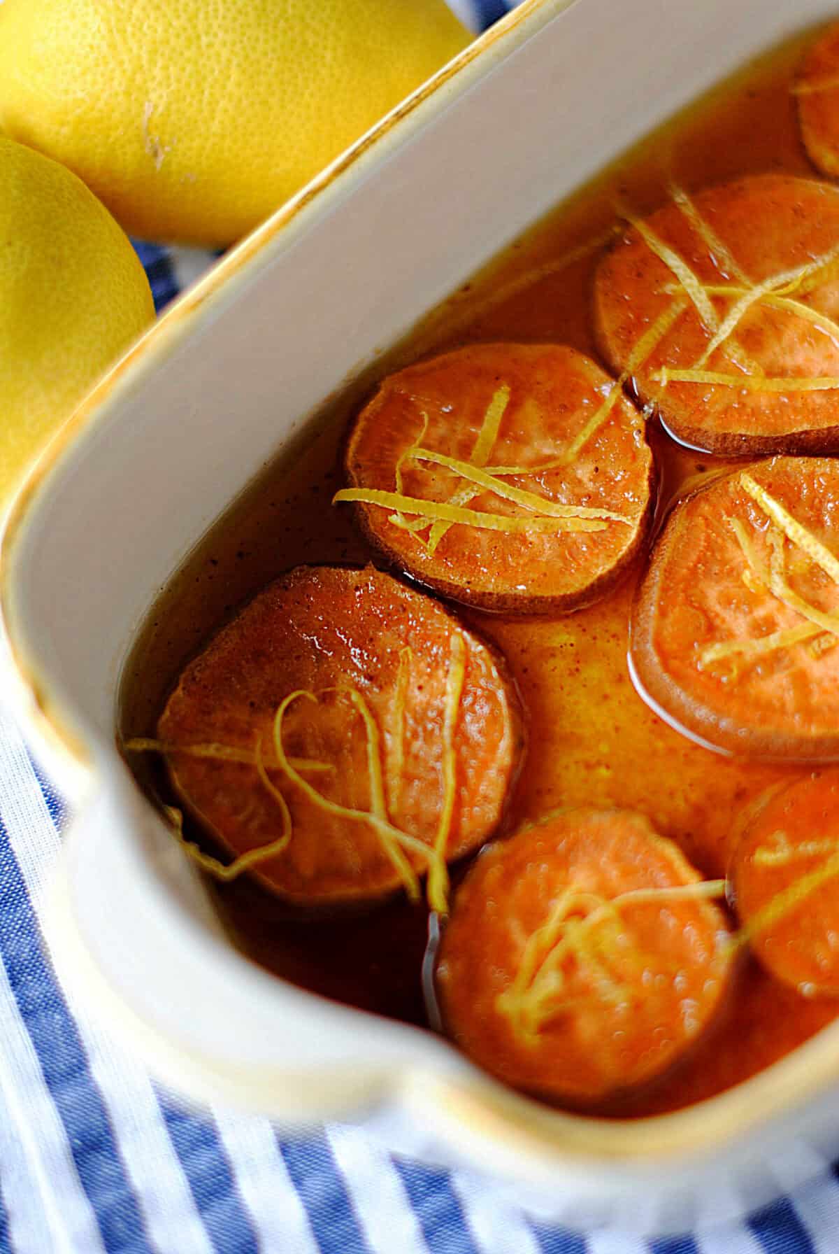 Lemon and Cinnamon Sweet Potatoes