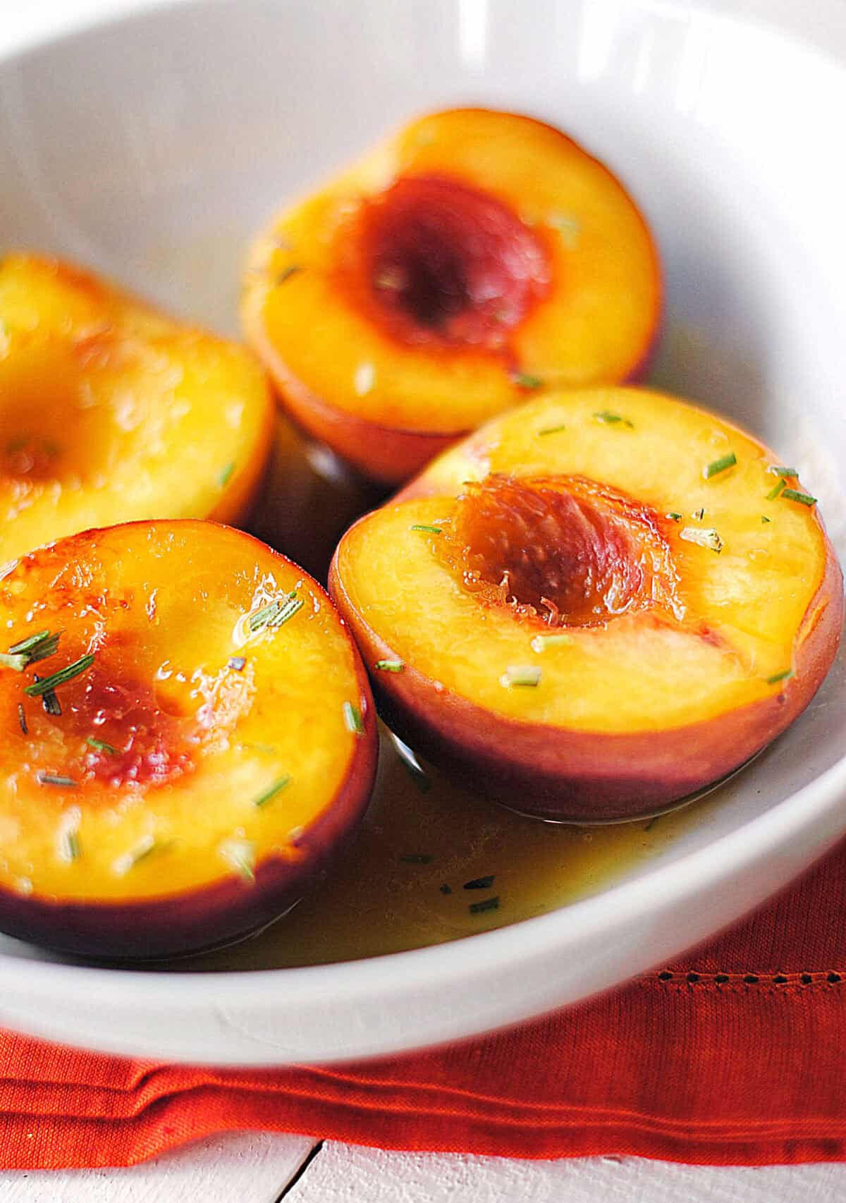 Caramelized Peaches with Fresh Rosemary