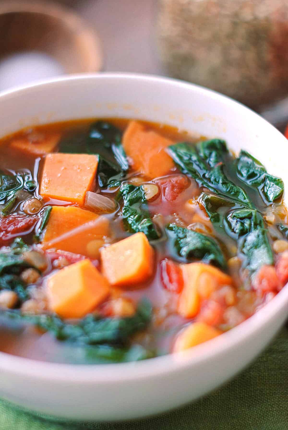Vegan Sweet Potato and Lentil Soup
