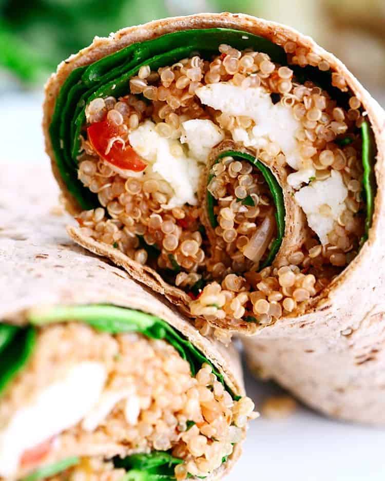 Quinoa Egg White Breakfast Wrap