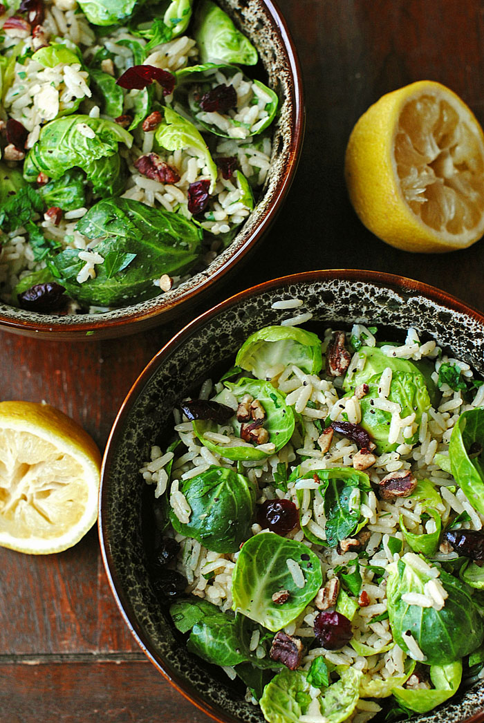 Brussels Sprouts with Lemon and Brown Rice | Eat Yourself Skinny