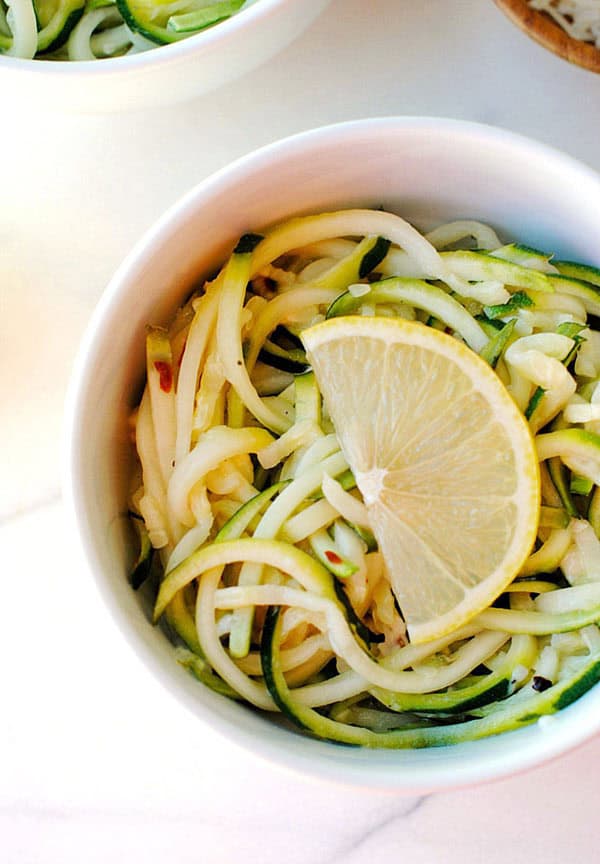 Lemon Garlic Zucchini Noodles