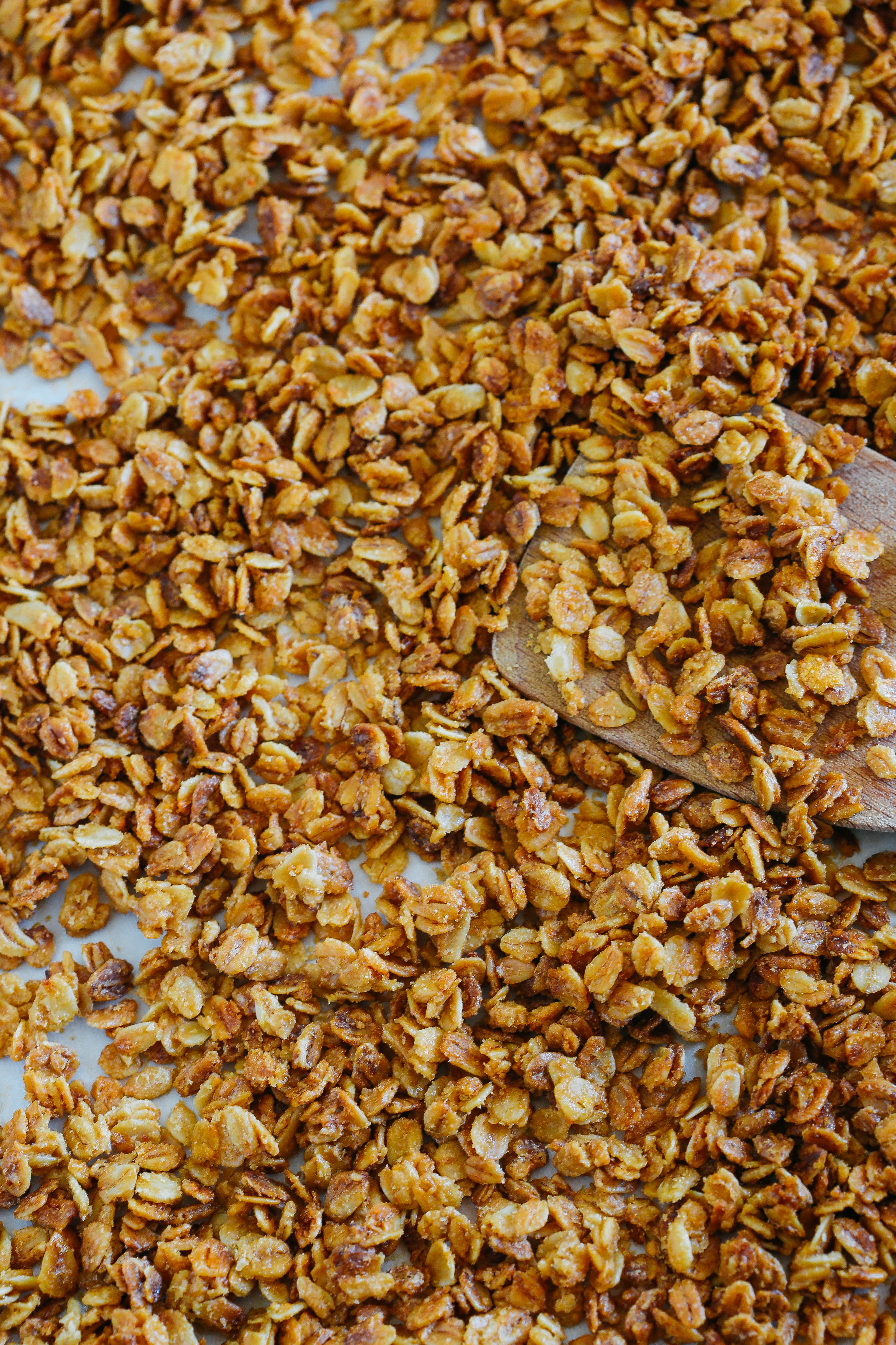 My favorite go-to granola recipe that is EASY to make and only requires three simple ingredients!  The perfect basic recipe that you can make all your own!