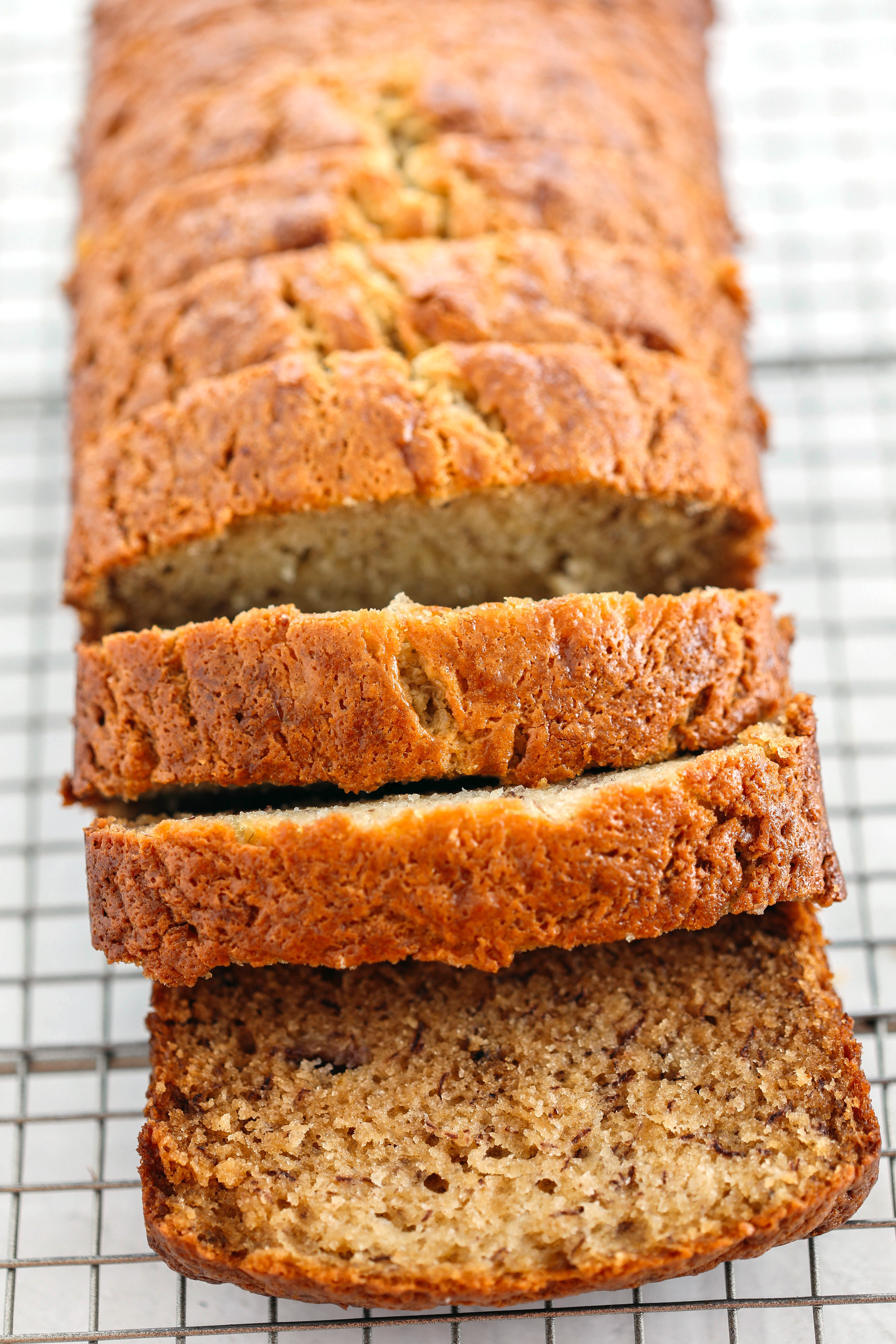 You will love my Grandma's tried and true banana bread recipe that is a classic favorite!  Perfectly sweet, moist and full of delicious banana flavor! 