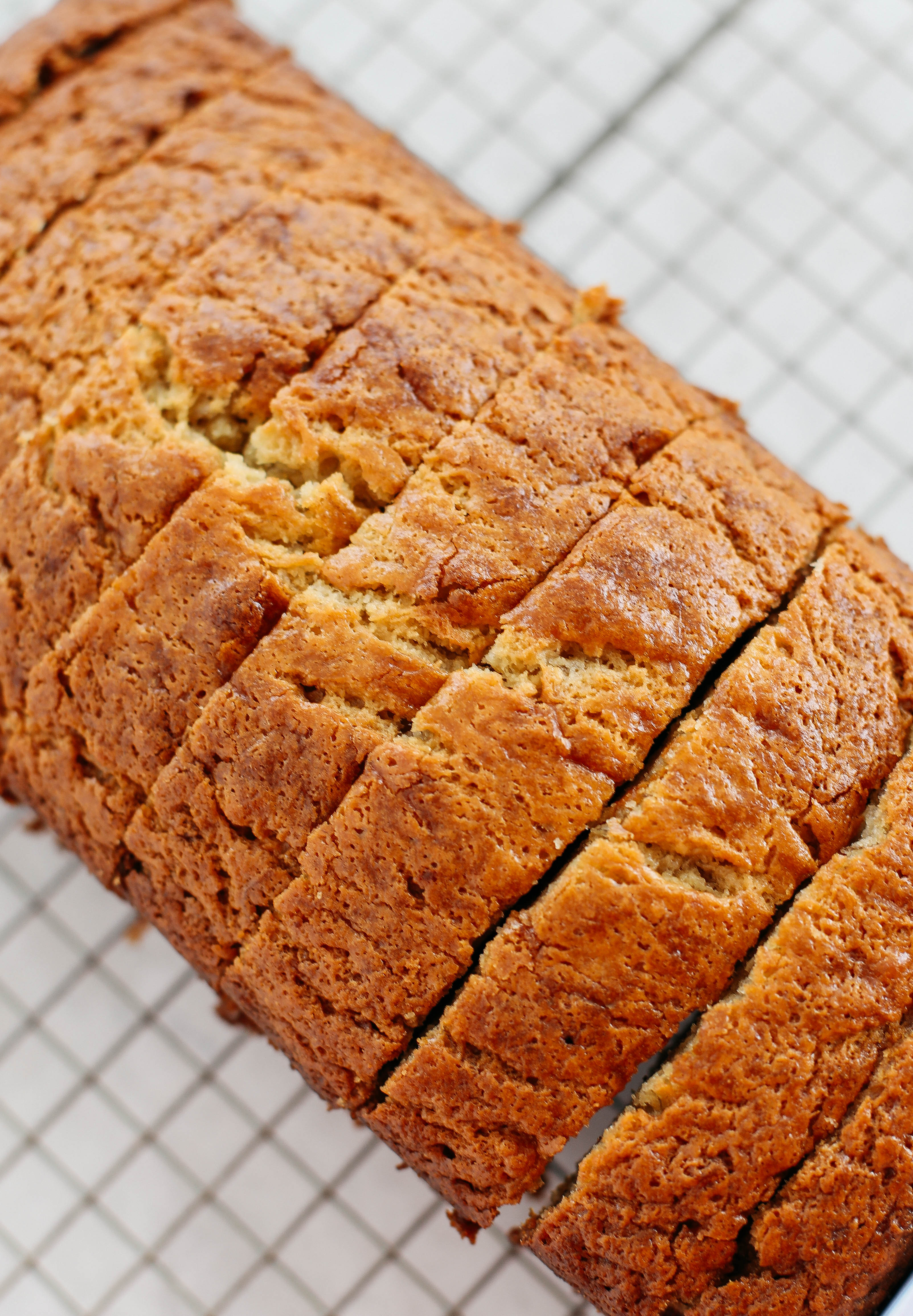 My Grandma's tried and true Easy Banana Bread recipe is a classic favorite and hands down the BEST!  Perfectly sweet, super moist and loaded with delicious banana flavor!