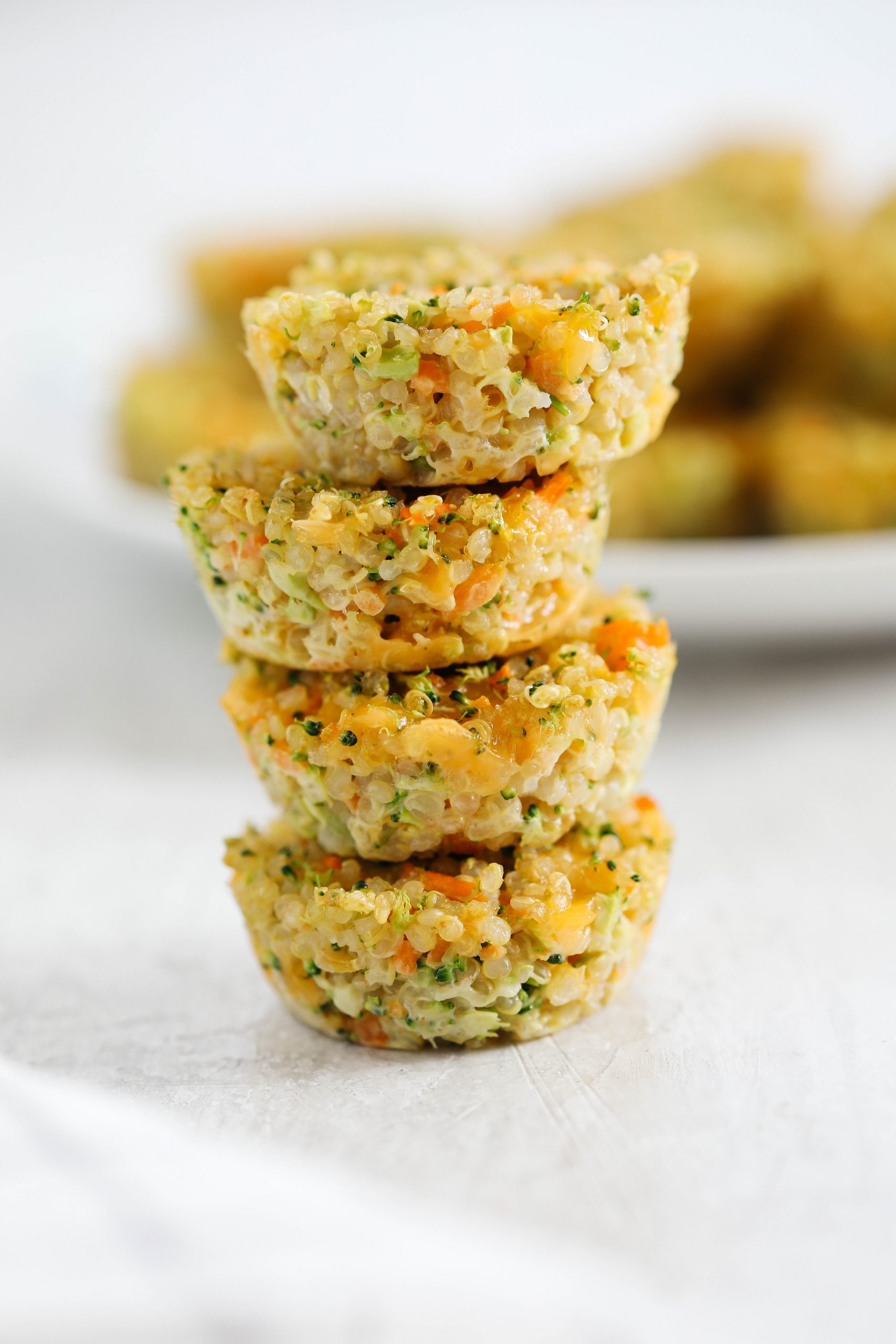Bite-sized Cheesy Broccoli Quinoa Bites perfect for babies, toddlers and kids that are healthy, packed with protein and easily made with only 5 simple ingredients!