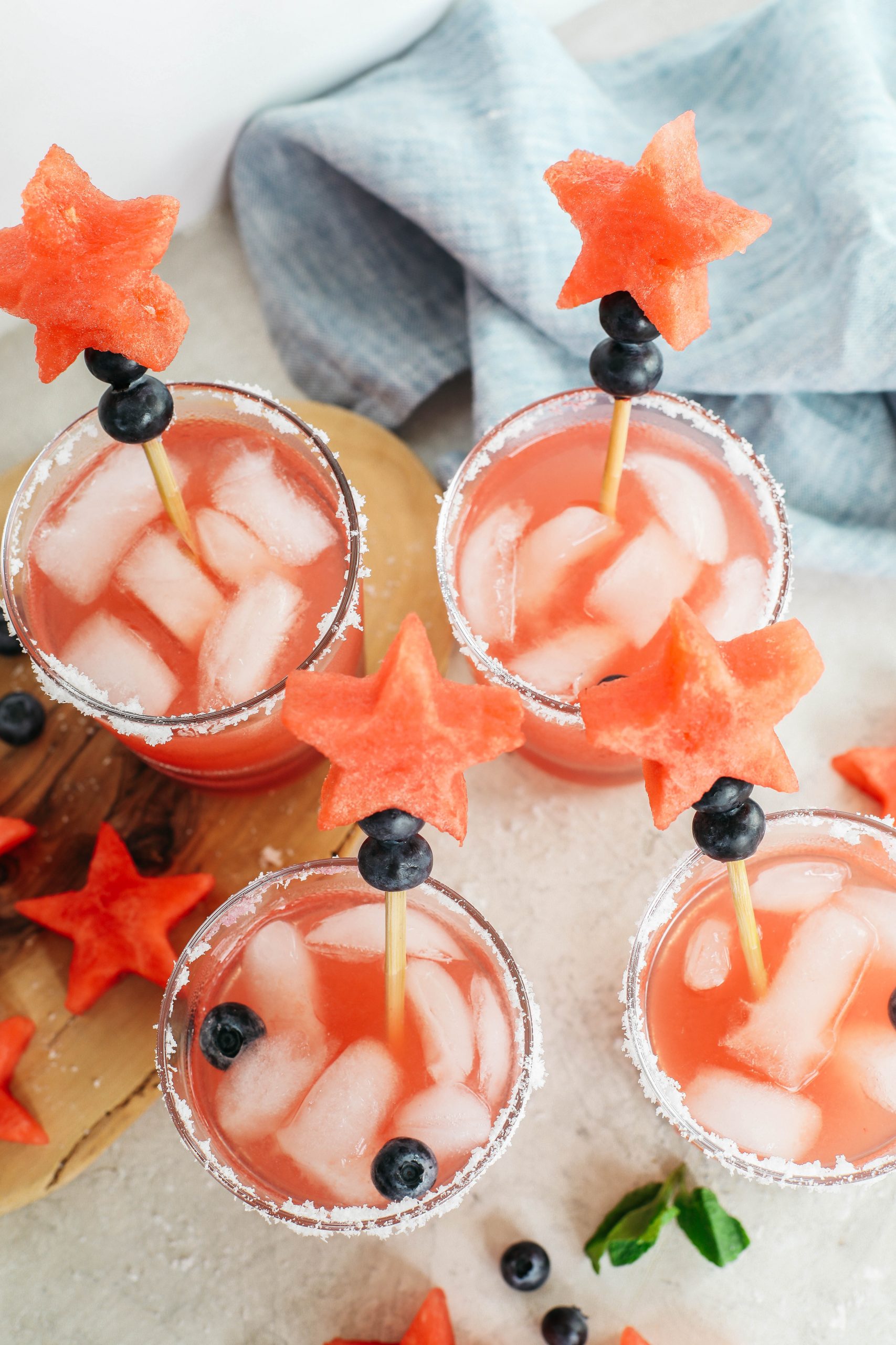 These Fresh Watermelon Margaritas are super easy to make, refreshingly delicious and make the perfect addition to your 4th of July weekend or summer barbecues!