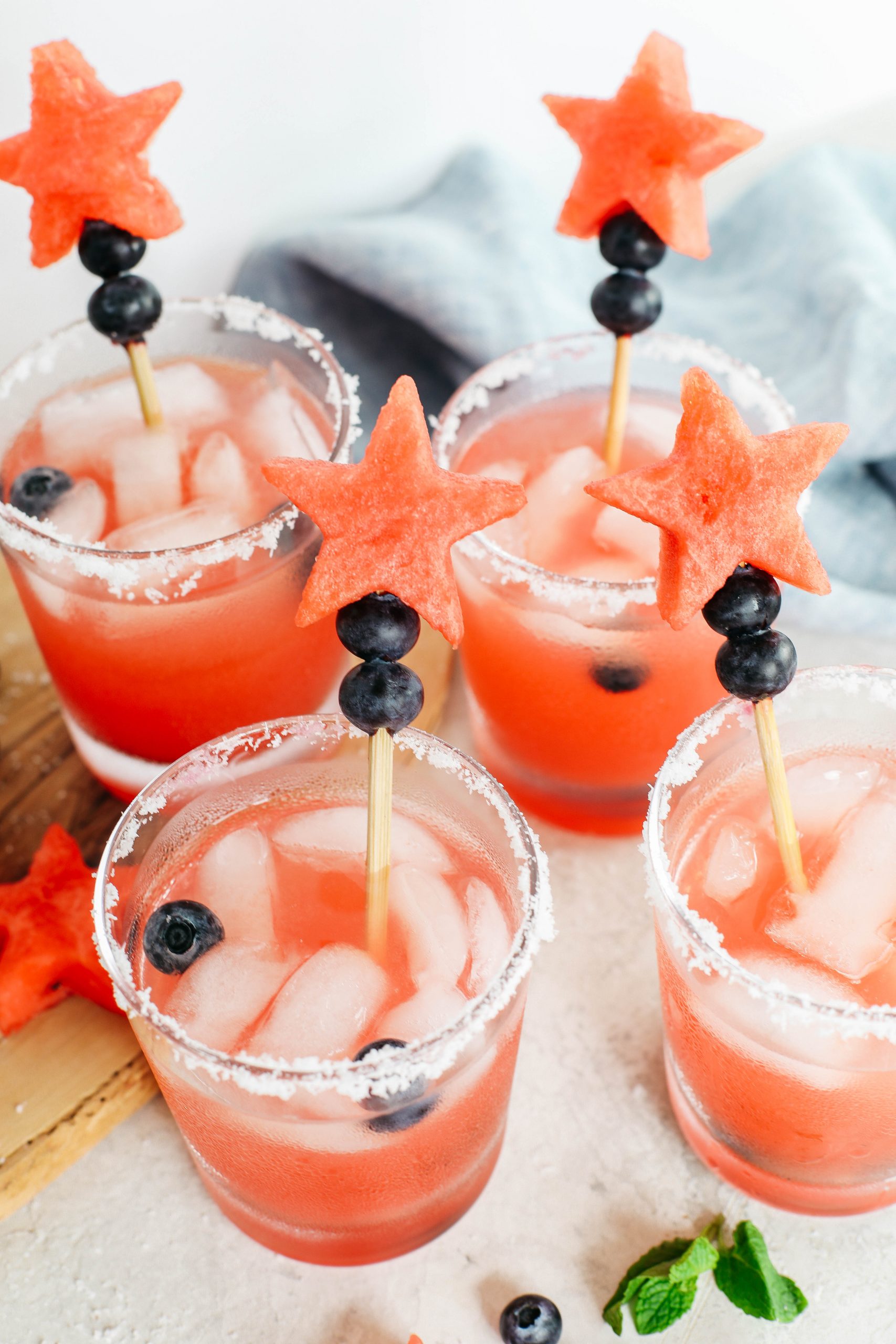 These Fresh Watermelon Margaritas are super easy to make, refreshingly delicious and make the perfect addition to your 4th of July weekend or summer barbecues!