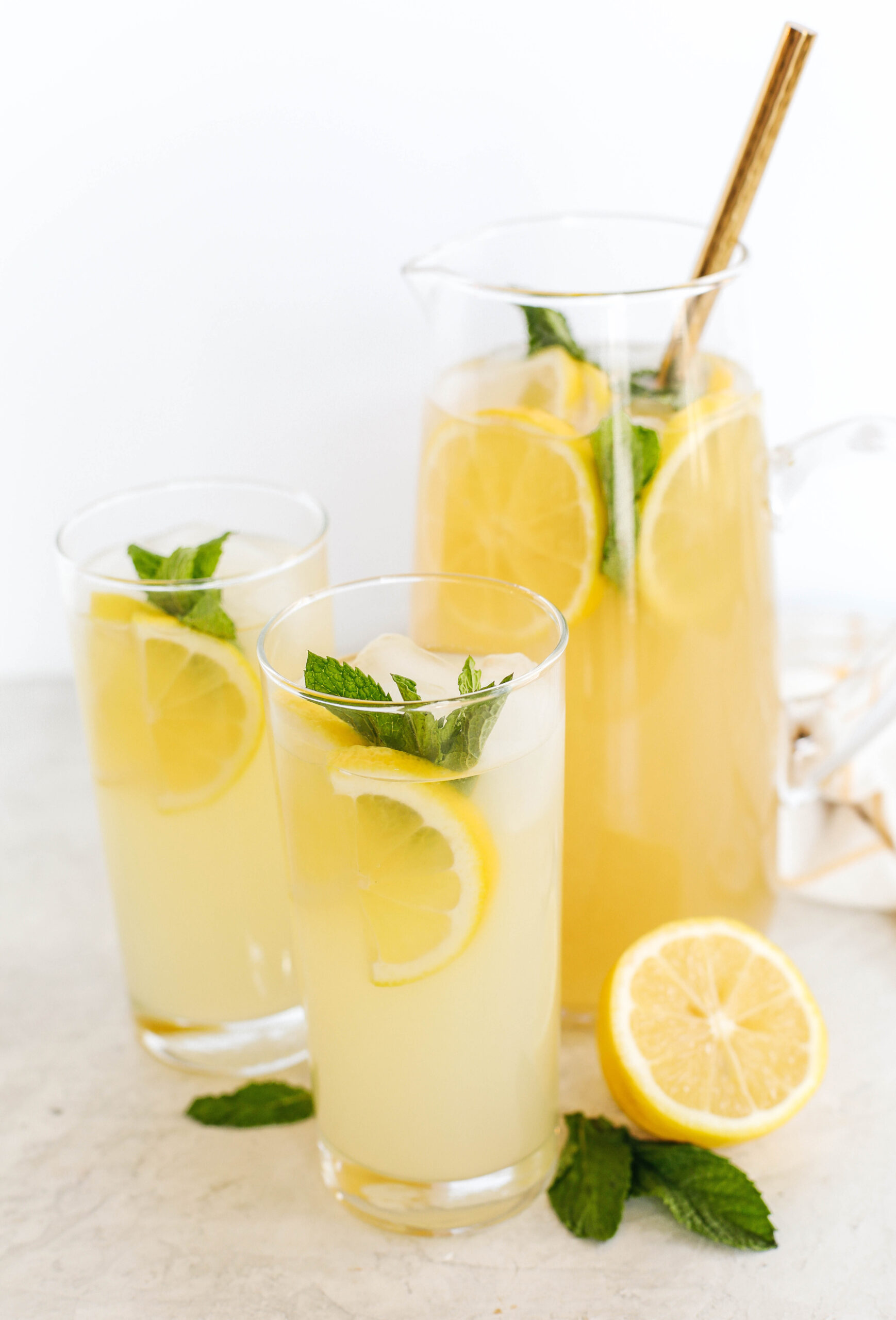 This Honey Ginger Lemonade makes the perfect summer beverage that is refreshing, delicious and easily made with just 4 simple ingredients!