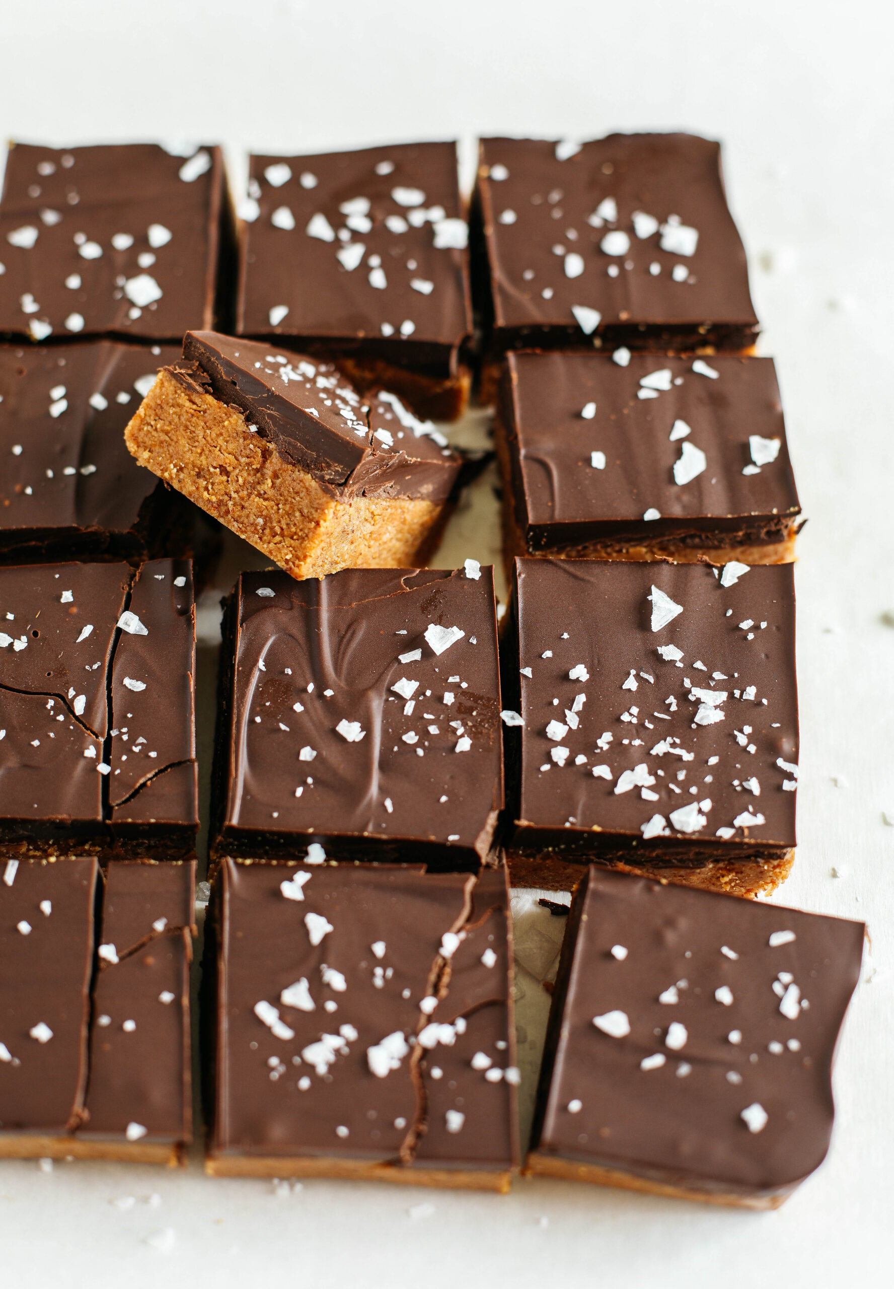 These Dark Chocolate Almond Butter Bars are rich, fudgy and make the perfect sweet treat with just a few simple ingredients and zero baking required!