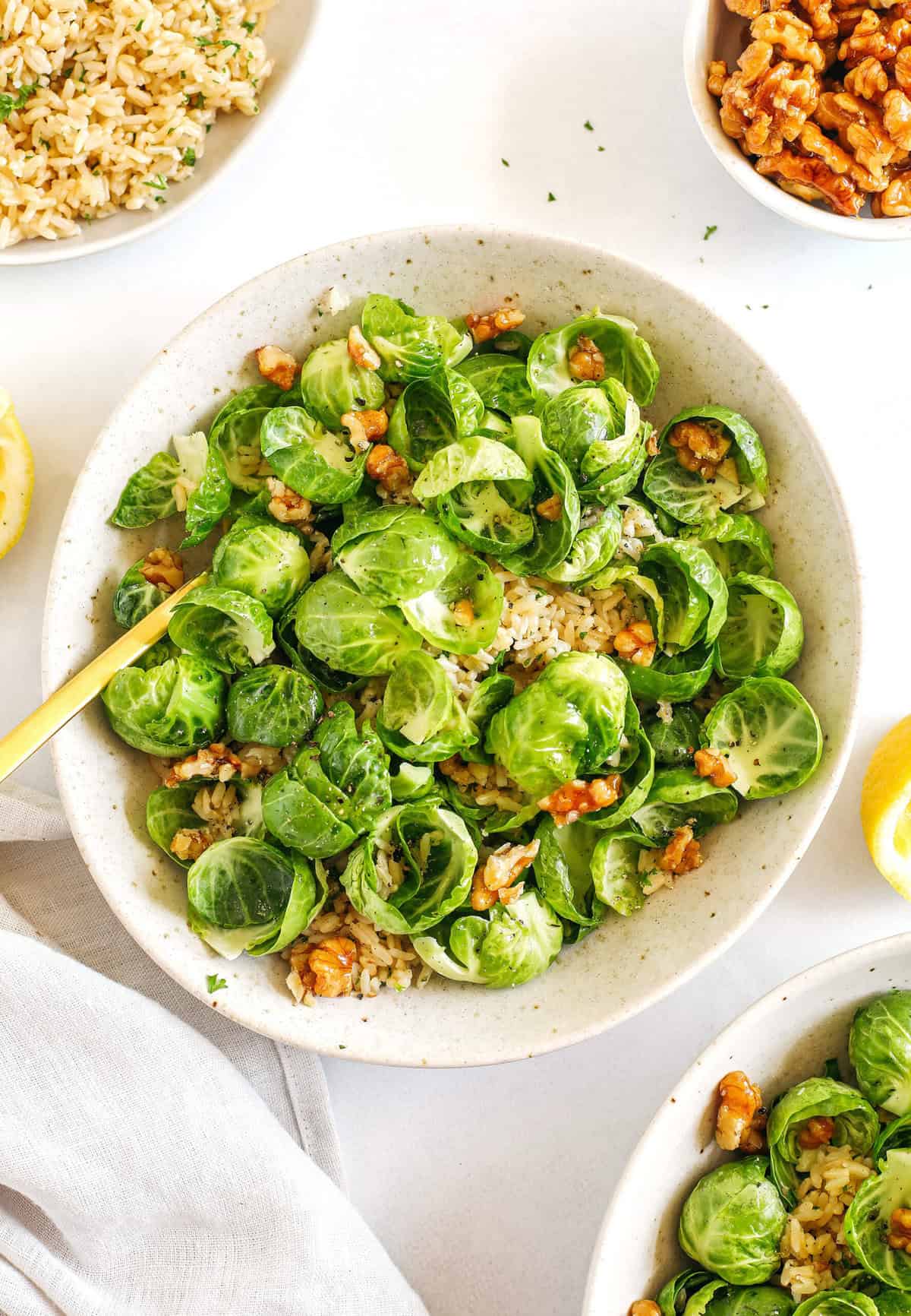 Brussels Sprout and Brown Rice Salad