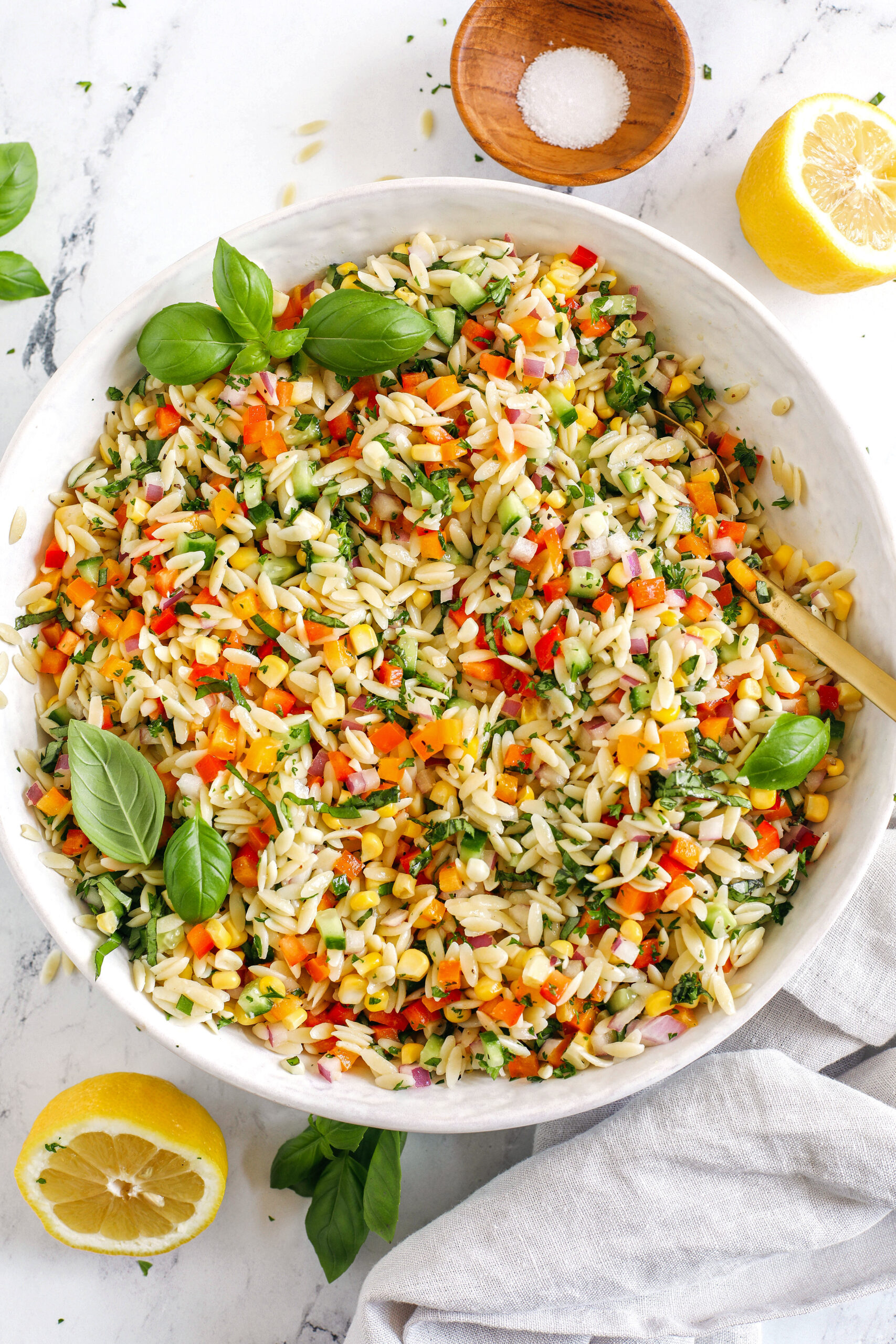 Rainbow Orzo Salad – Eat Yourself Skinny