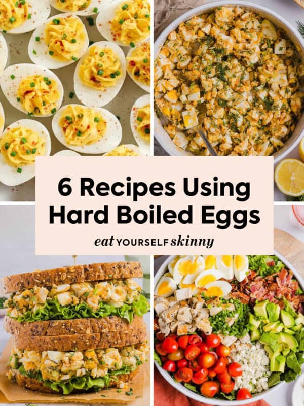 Have a ton of leftover hard-boiled eggs from Easter? Here are 6 ways to turn those eggs into quick, protein-packed meals like creamy egg salad, classic deviled eggs, Cobb salads or quick grab-and-go breakfasts!