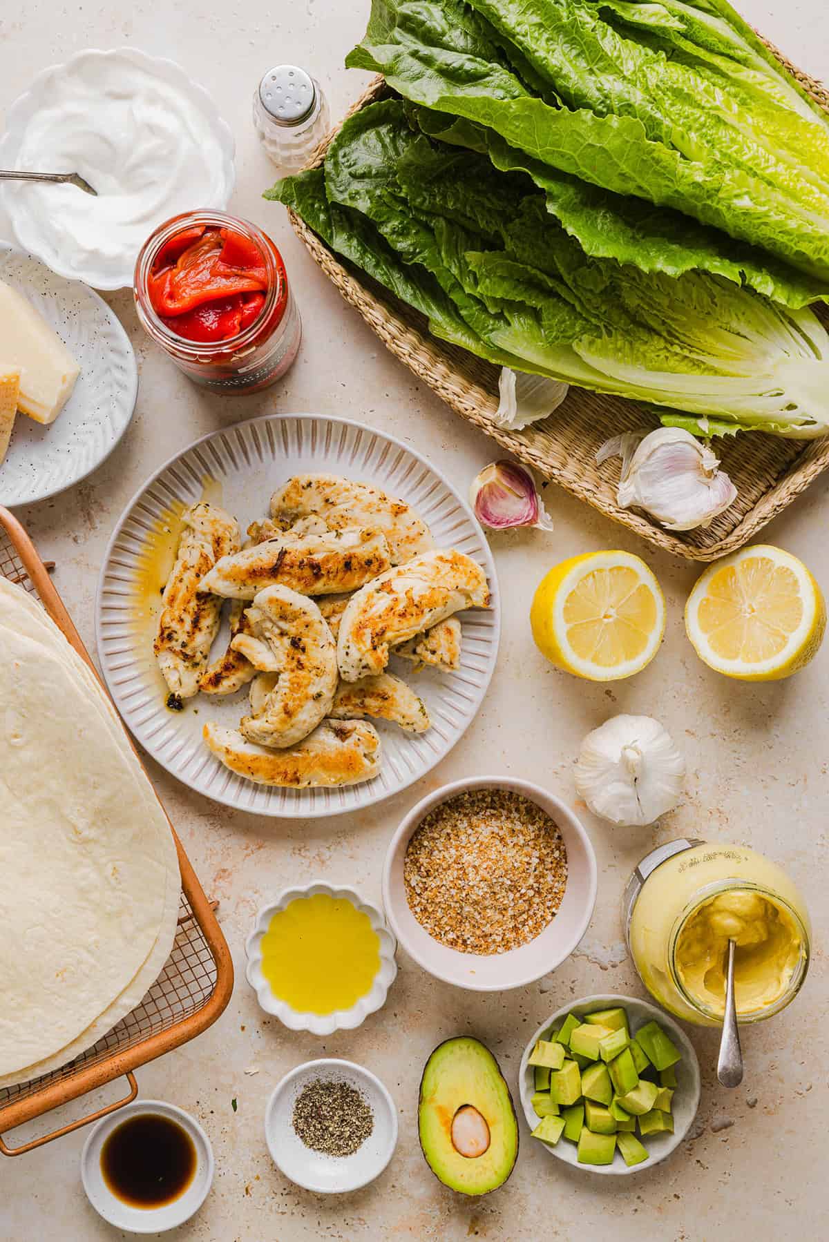 The BEST Healthy Chicken Caesar Wraps made with tender chicken, fresh romaine, a creamy homemade dressing and crispy panko crunch! An easy 20-minute lunch or dinner everyone will love!