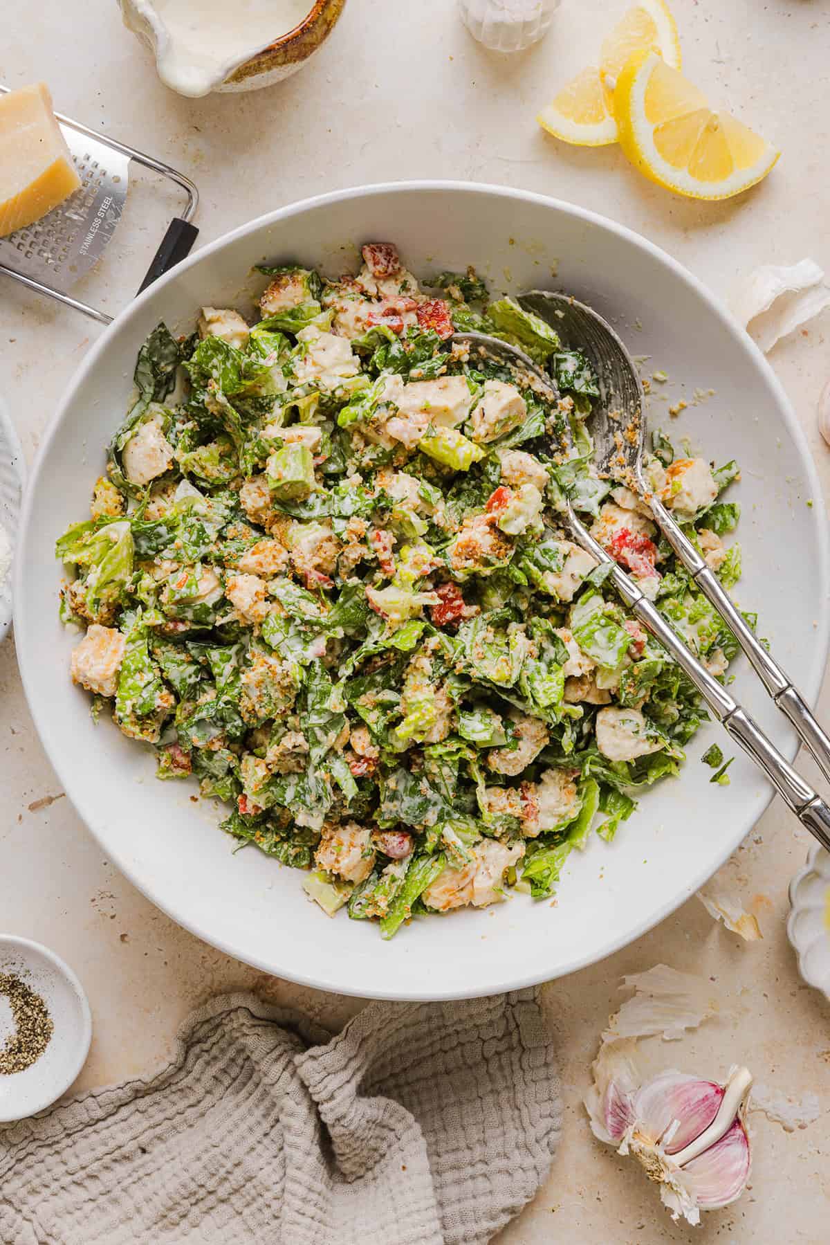 The BEST Healthy Chicken Caesar Wraps made with tender chicken, fresh romaine, a creamy homemade dressing and crispy panko crunch! An easy 20-minute lunch or dinner everyone will love!