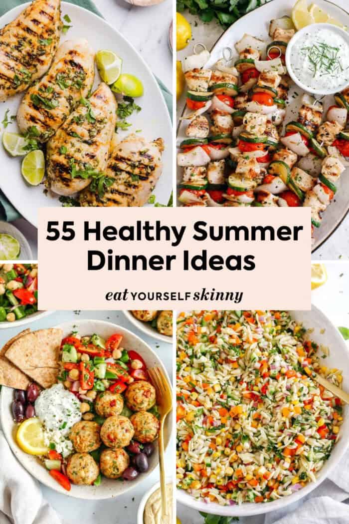 Looking for healthy summer dinner ideas? This collection of 55 easy summer recipes includes fresh salads, grilling favorites, healthy appetizers, and flavorful side dishes, perfect for cookouts, weeknight meals, and summer gatherings.