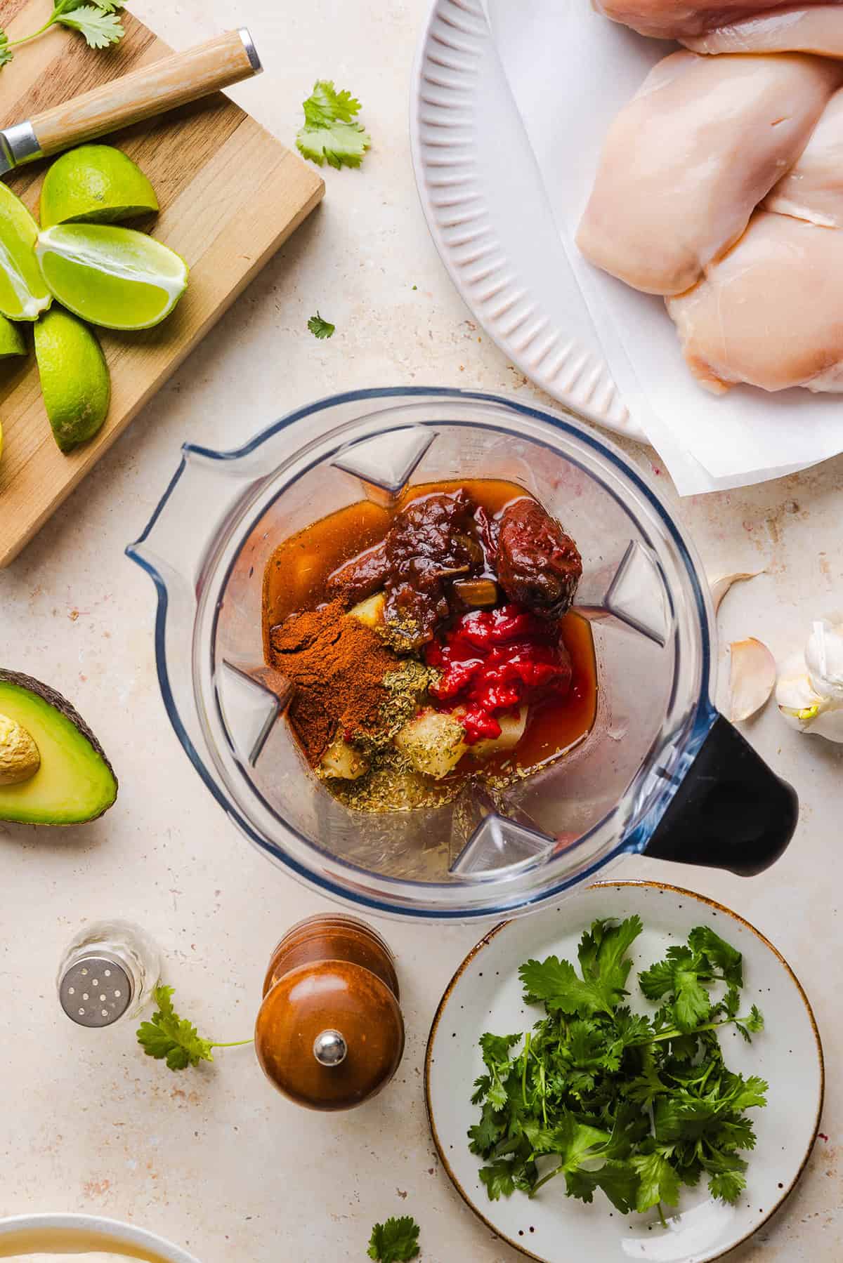 These Crock Pot Chicken Al Pastor Tacos are sweet, smoky, and incredibly flavorful! An easy slow cooker dinner made with juicy shredded chicken, fresh pineapple, chipotle peppers, and warm spices for a healthy, protein-packed dinner.