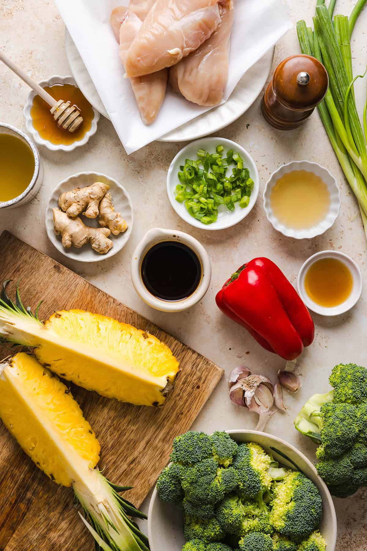 Skip the takeout with this Easy Pineapple Teriyaki Chicken Stir Fry! Made with juicy chicken, fresh pineapple, crisp veggies, and a healthy homemade teriyaki sauce in just 30 minutes.