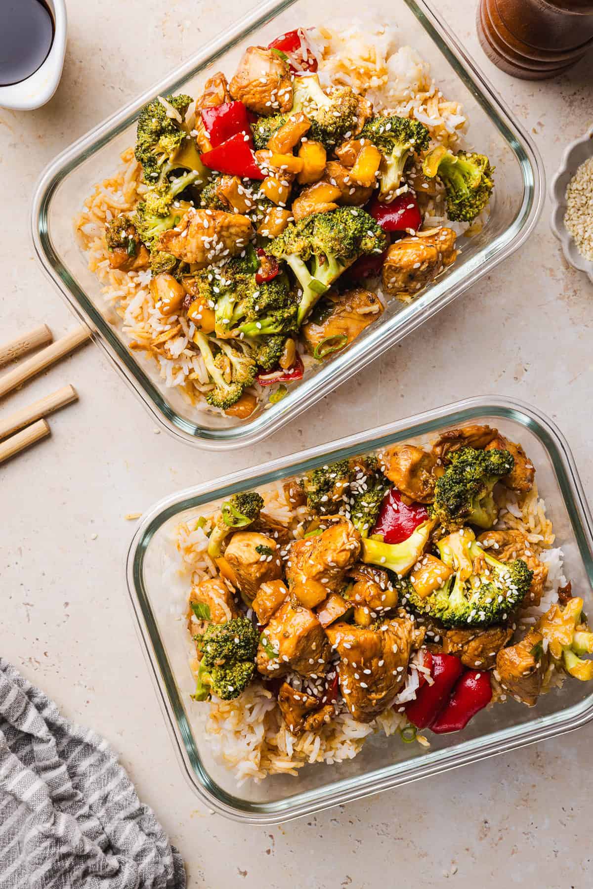 Skip the takeout with this Easy Pineapple Teriyaki Chicken Stir Fry! Made with juicy chicken, fresh pineapple, crisp veggies, and a healthy homemade teriyaki sauce in just 30 minutes.