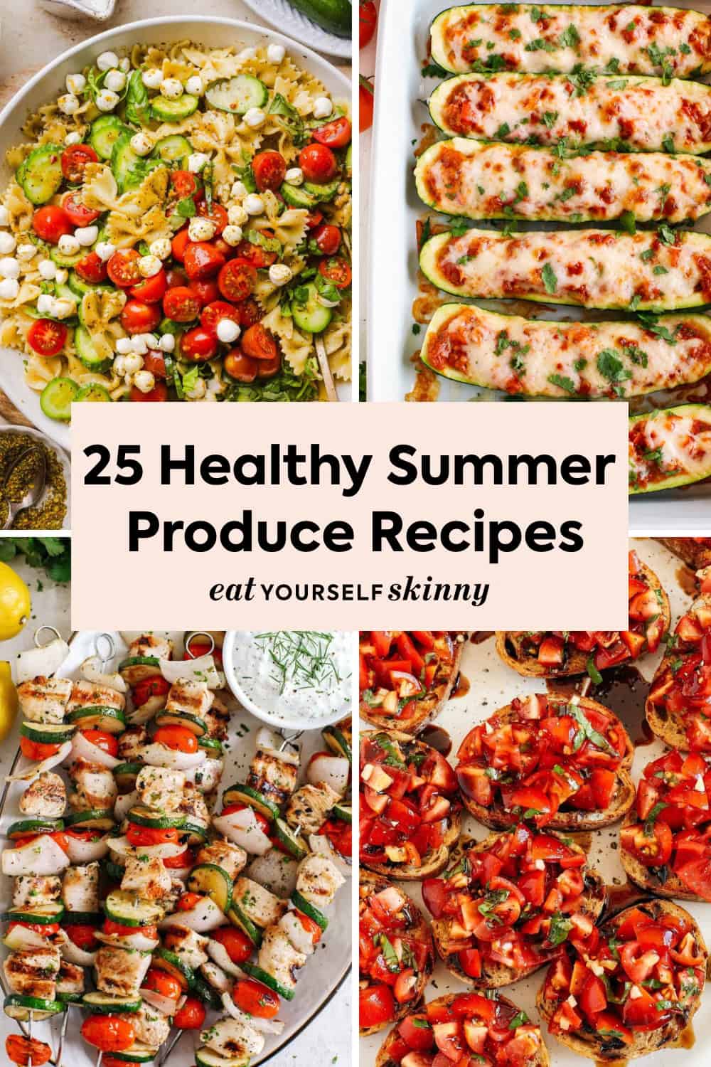 Looking for healthy ways to use fresh summer produce? These 25 Healthy Summer Produce Recipes feature juicy tomatoes, sweet corn, crisp cucumbers, zucchini, berries, peaches, and fresh herbs.